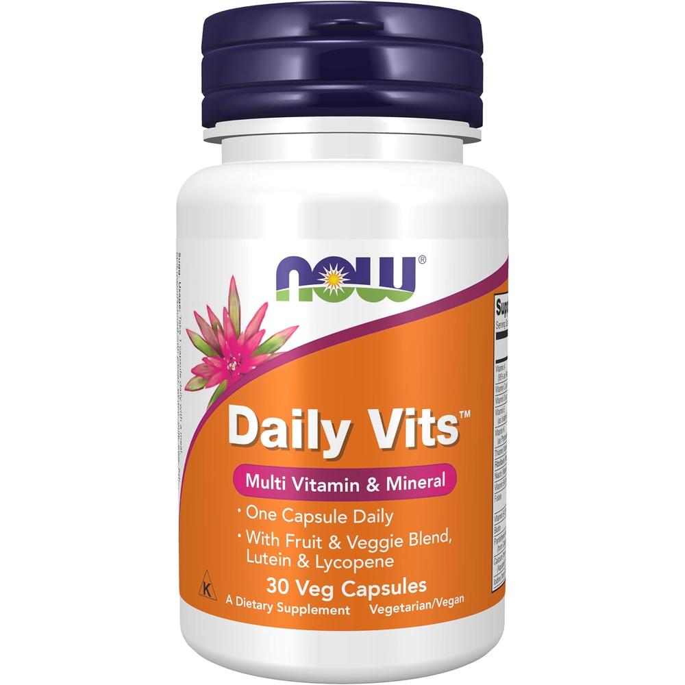 DAILY VITS NOW FOODS MULTIVITAMÍNICO 30 CÁPSULAS