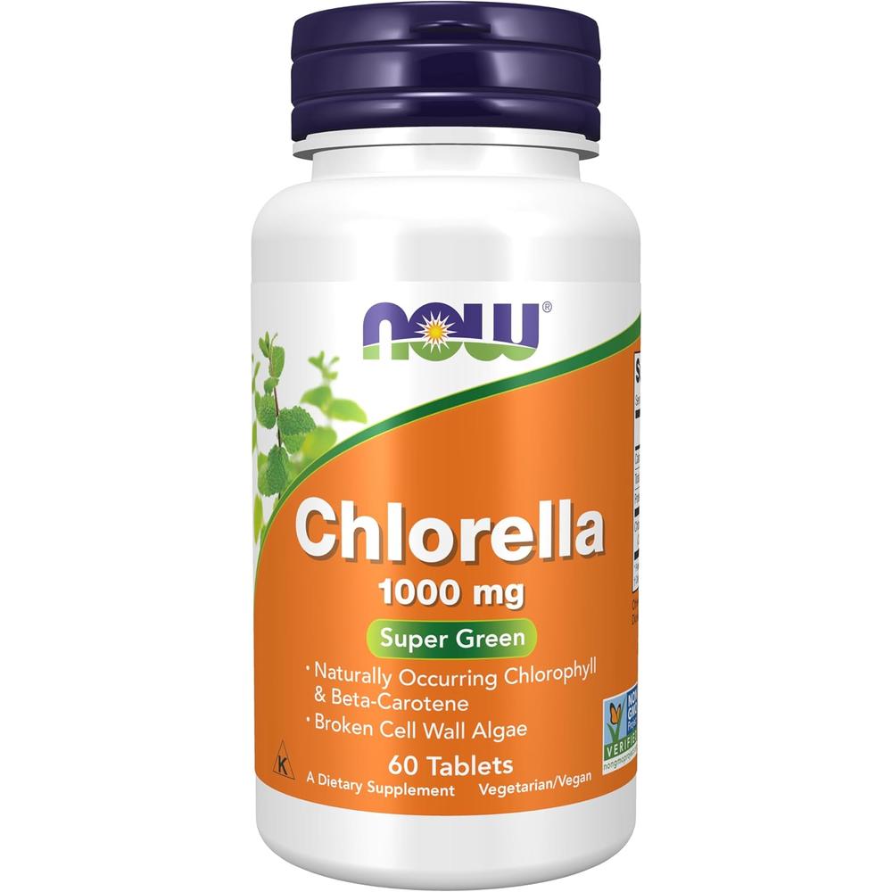 CHLORELLA NOW FOODS 1000 MG 60 TABLETAS