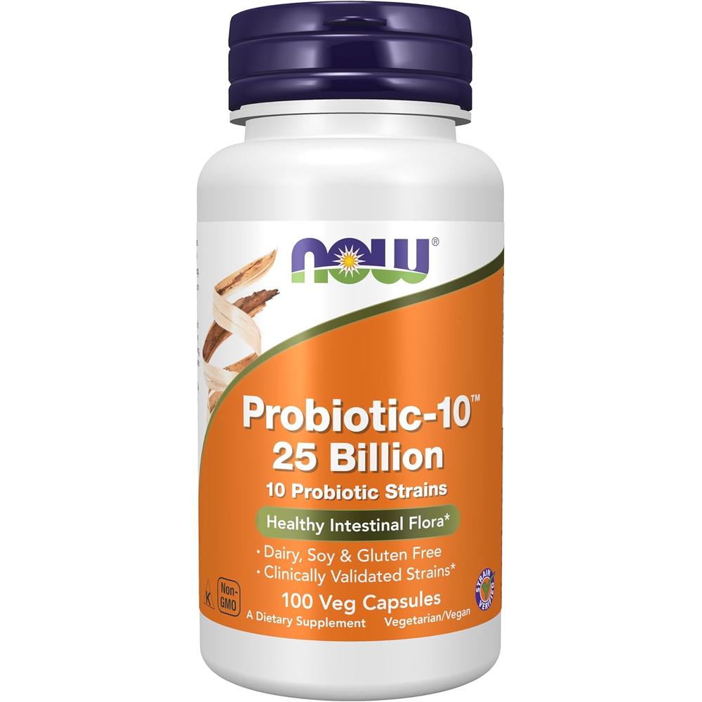 PROBIOTIC-10 NOW FOODS 25 BILLONES UFC 10 CEPAS 100 CÁPSULAS