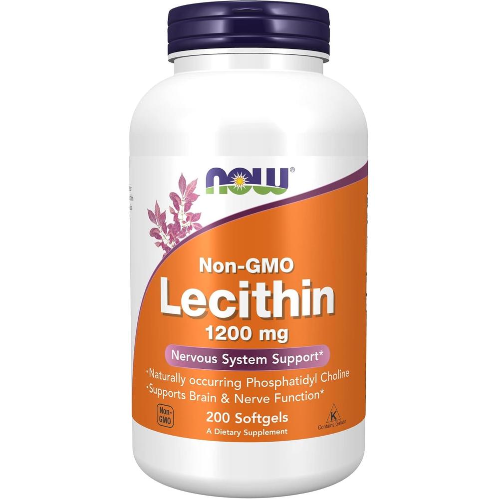 LECITINA NOW FOODS 1200 MG 200 CÁPSULAS BLANDAS
