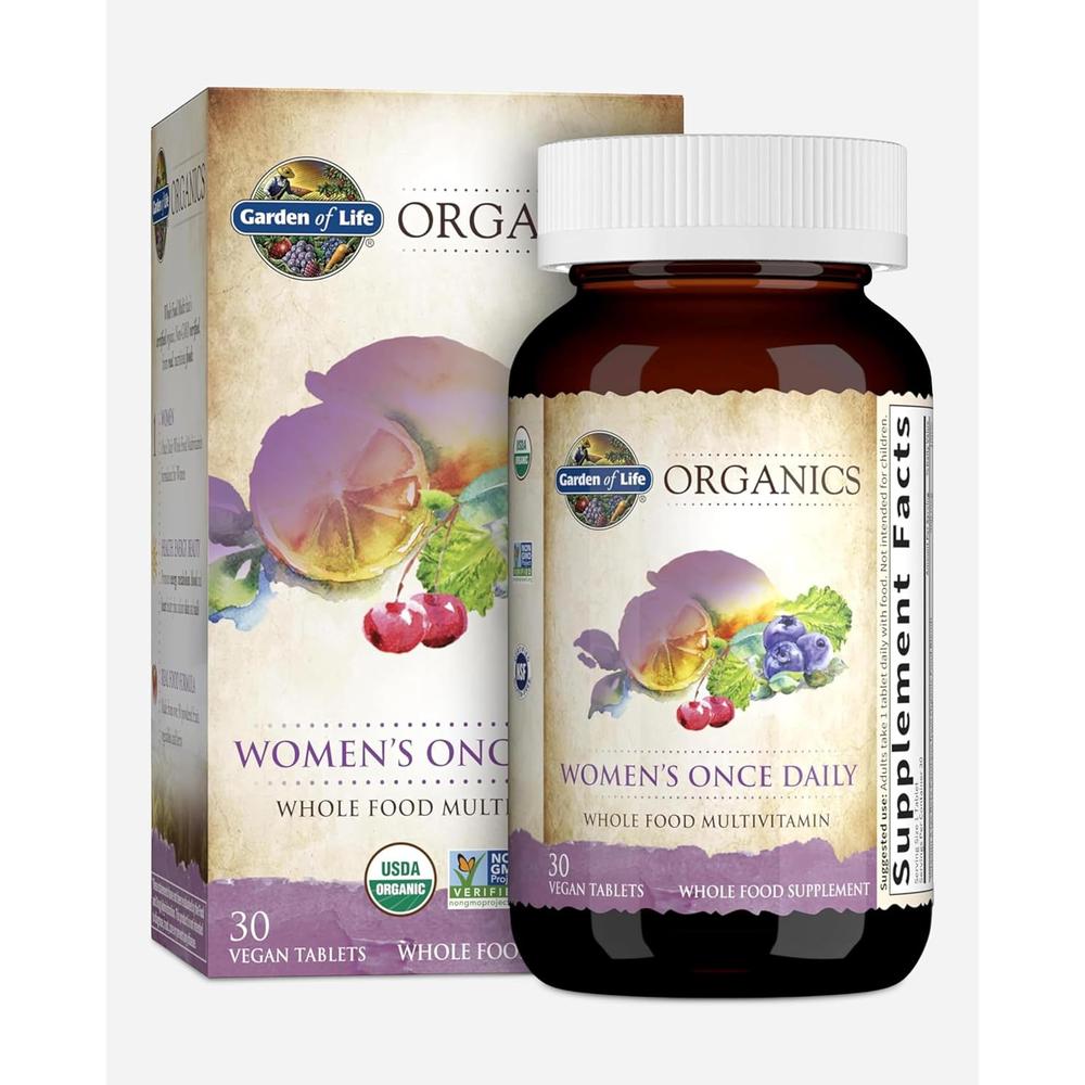 MULTIVITAMÍNICO GARDEN OF LIFE ORGANICS WOMEN'S ONCE DAILY 30 TABLETAS