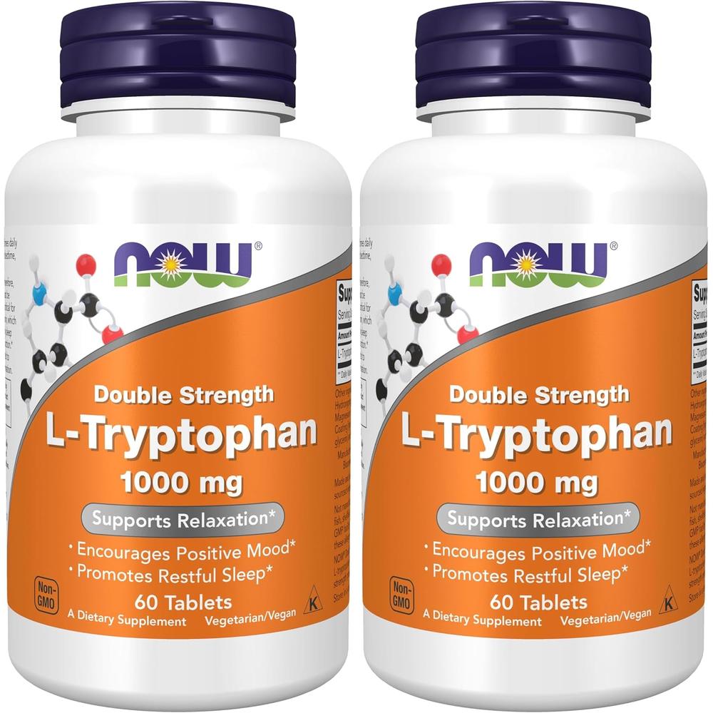L-TRIPTÓFANO NOW FOODS 1000 MG 60 TABLETAS | PACK 2