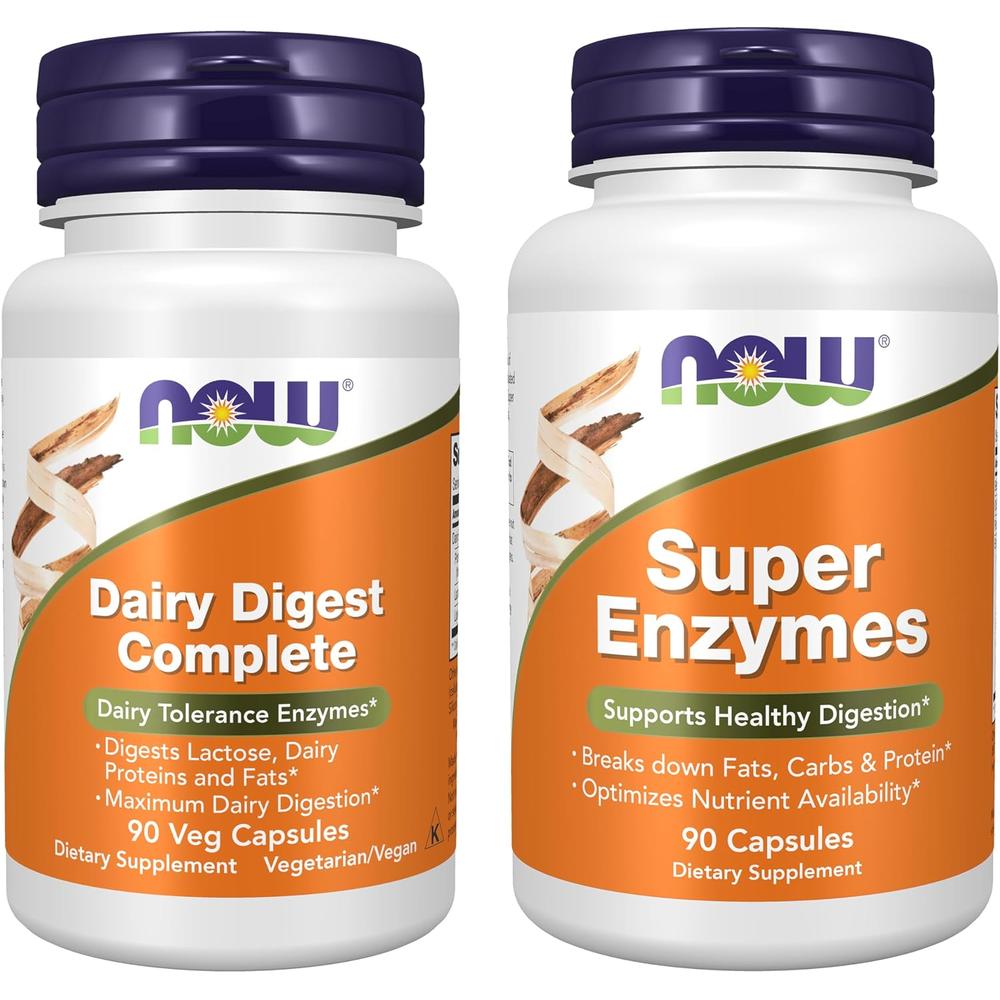 ENZIMAS DIGESTIVAS + DAIRY DIGEST NOW FOODS | SET 2