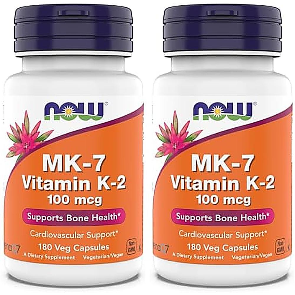 VITAMINA K2 MK-7 NOW FOODS 100 MCG 180 CÁPSULAS | PACK 2