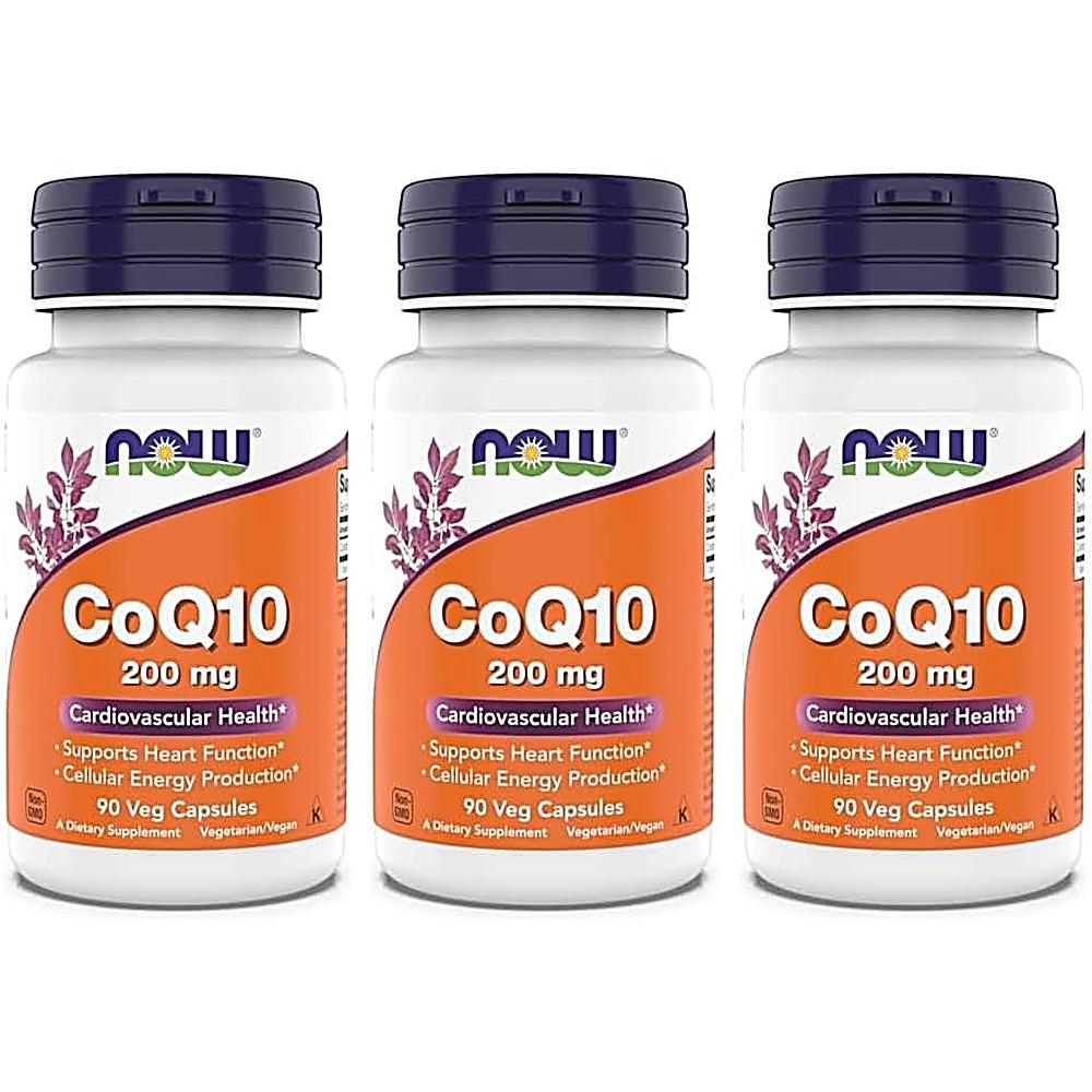 COQ10 NOW FOODS 200 MG 90 CÁPSULAS | PACK 3