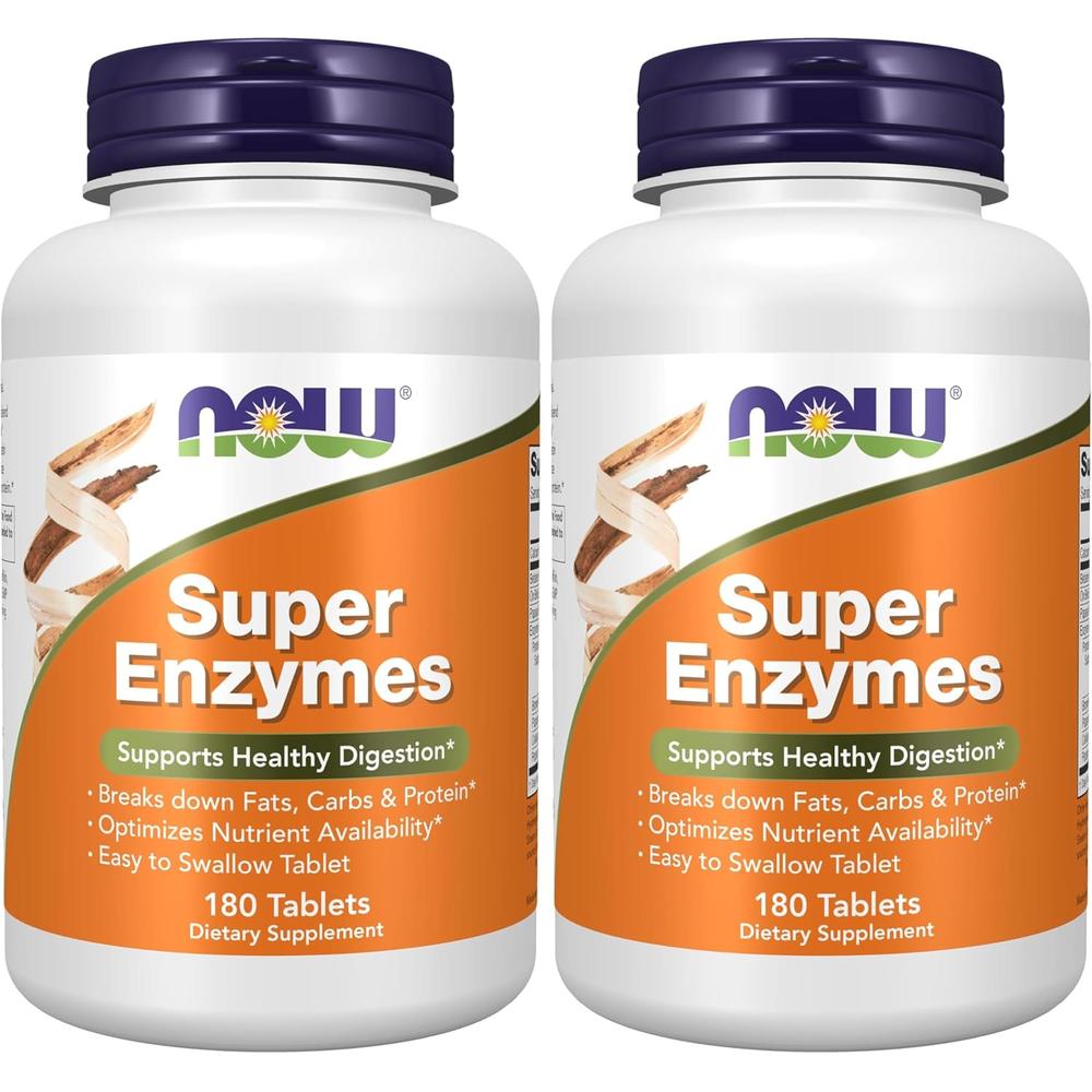 SUPER ENZYMES NOW FOODS 180 TABLETAS | PACK 2