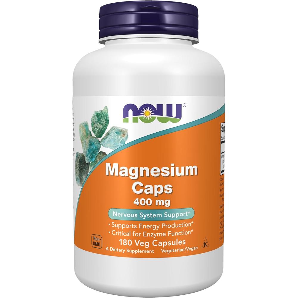 MAGNESIO NOW FOODS 400 MG 180 CÁPSULAS
