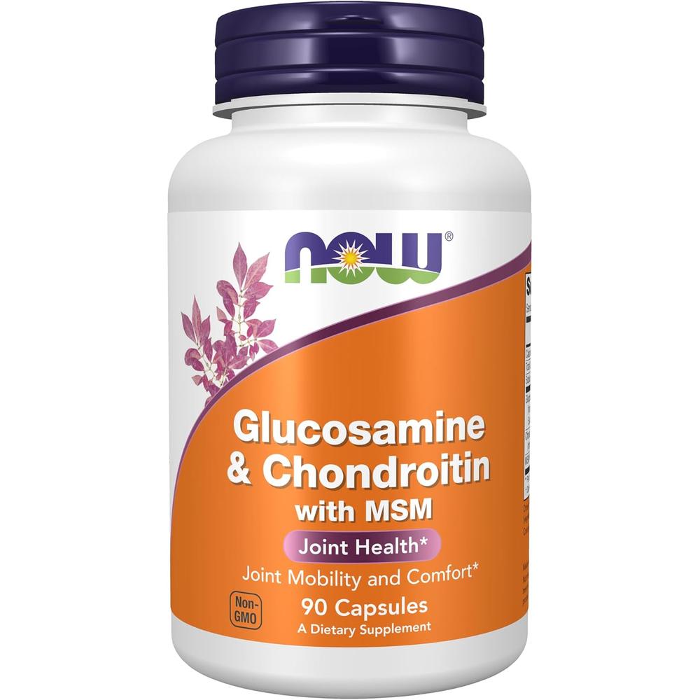 GLUCOSAMINA + CONDROITINA + MSM NOW FOODS 90 CÁPSULAS