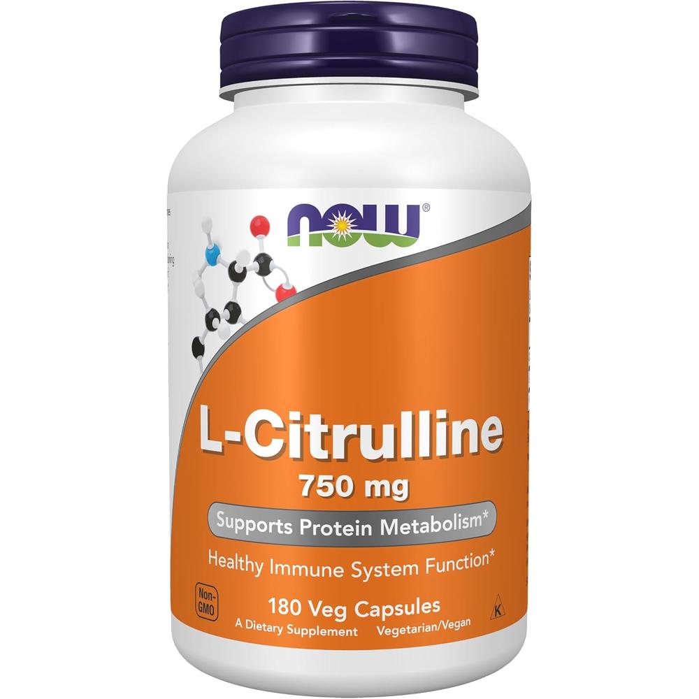 L-CITRULINA NOW FOODS 750 MG 180 CÁPSULAS