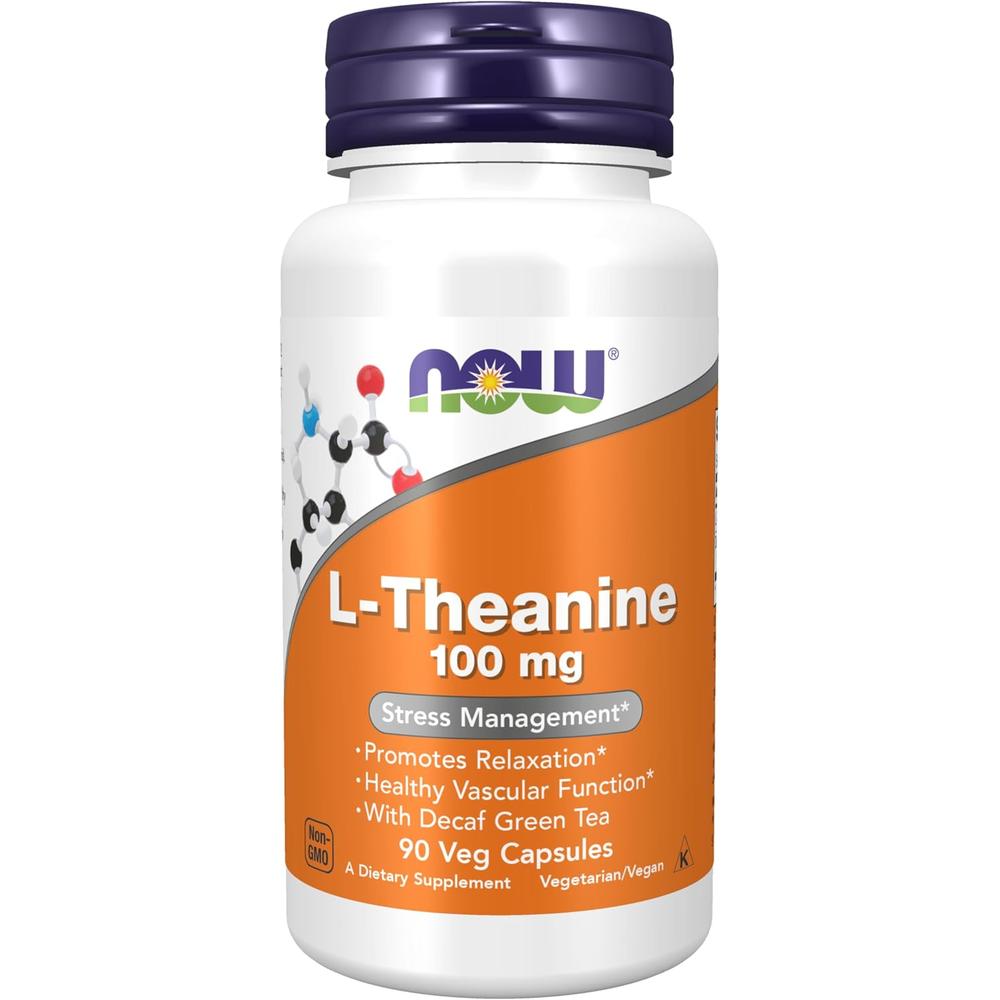 L-TEANINA NOW FOODS 100 MG CON TÉ VERDE DESCAFEINADO 90 CÁPSULAS