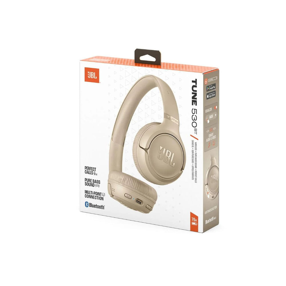 Audífonos JBL Tune 530BT Bluetooth 6.0 76 Horas Beige JBLT530BTBEGAM