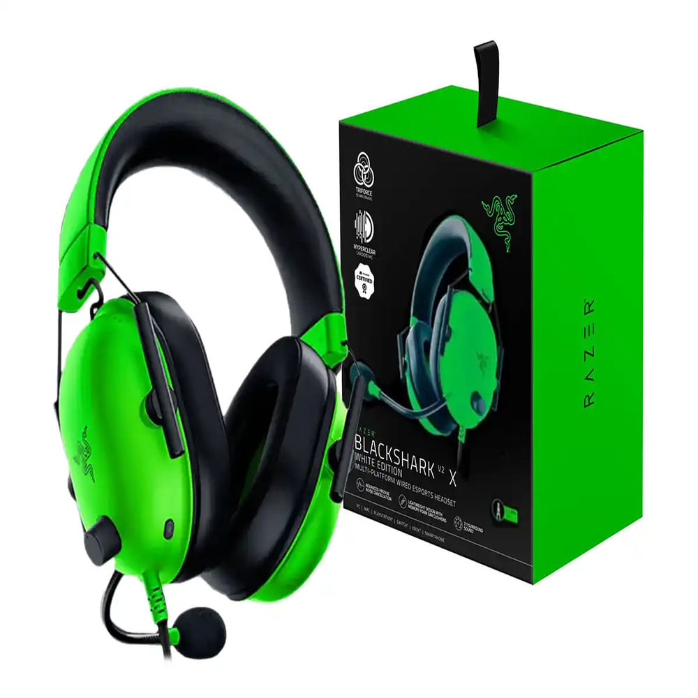 Headset Gaming Razer BlackShark V2 X 3.5mm 7.1 Verde RZ04-03240600-R3U1