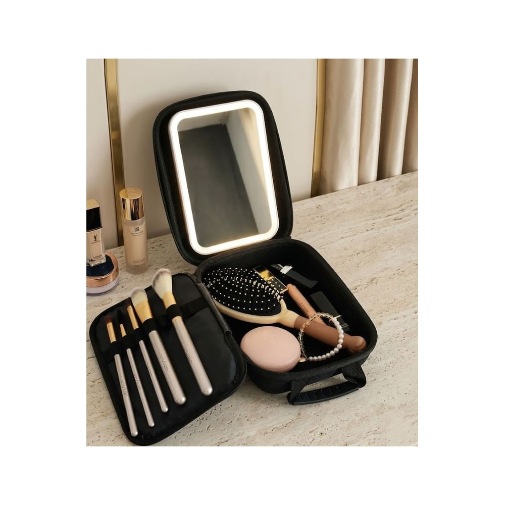 Neceser De Maquillaje Con Espejo Mini Maletin organizador de maquillaje