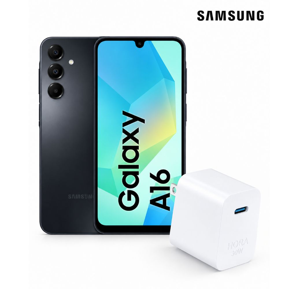 Samsung Galaxy A16 128GB 4GB y Cargador 30W Tipo C 1HORA