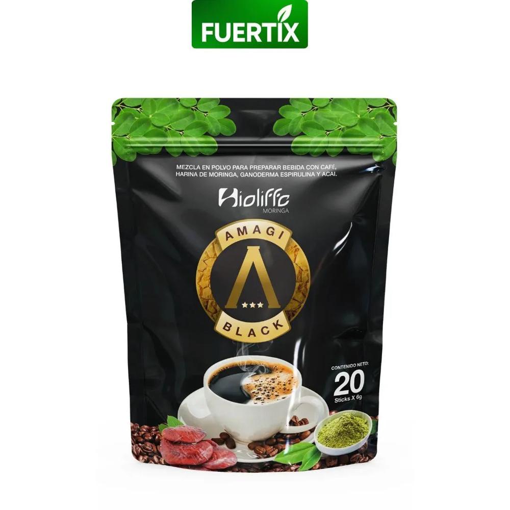 CAFÉ AMAGI BLACK  MORINGA - GANODERMA - SPIRULINA