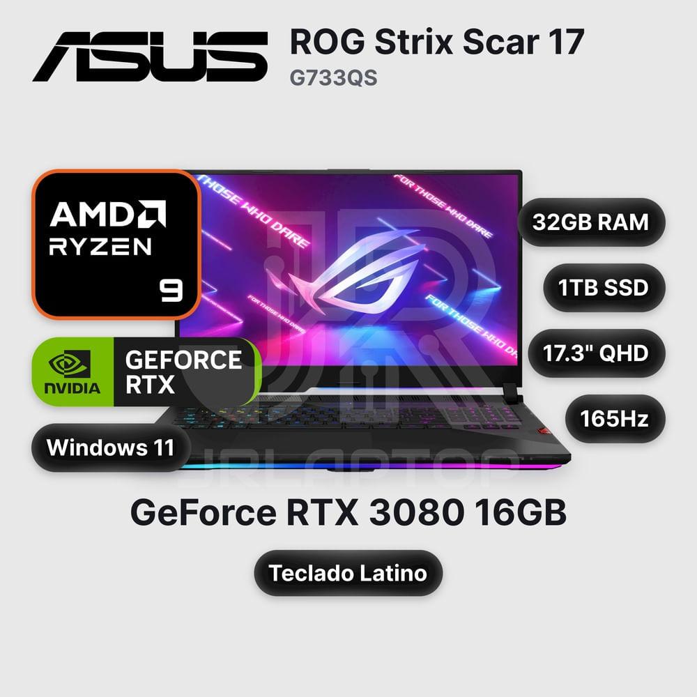ASUS ROG Strix Scar 17 G733QS RTX 3080