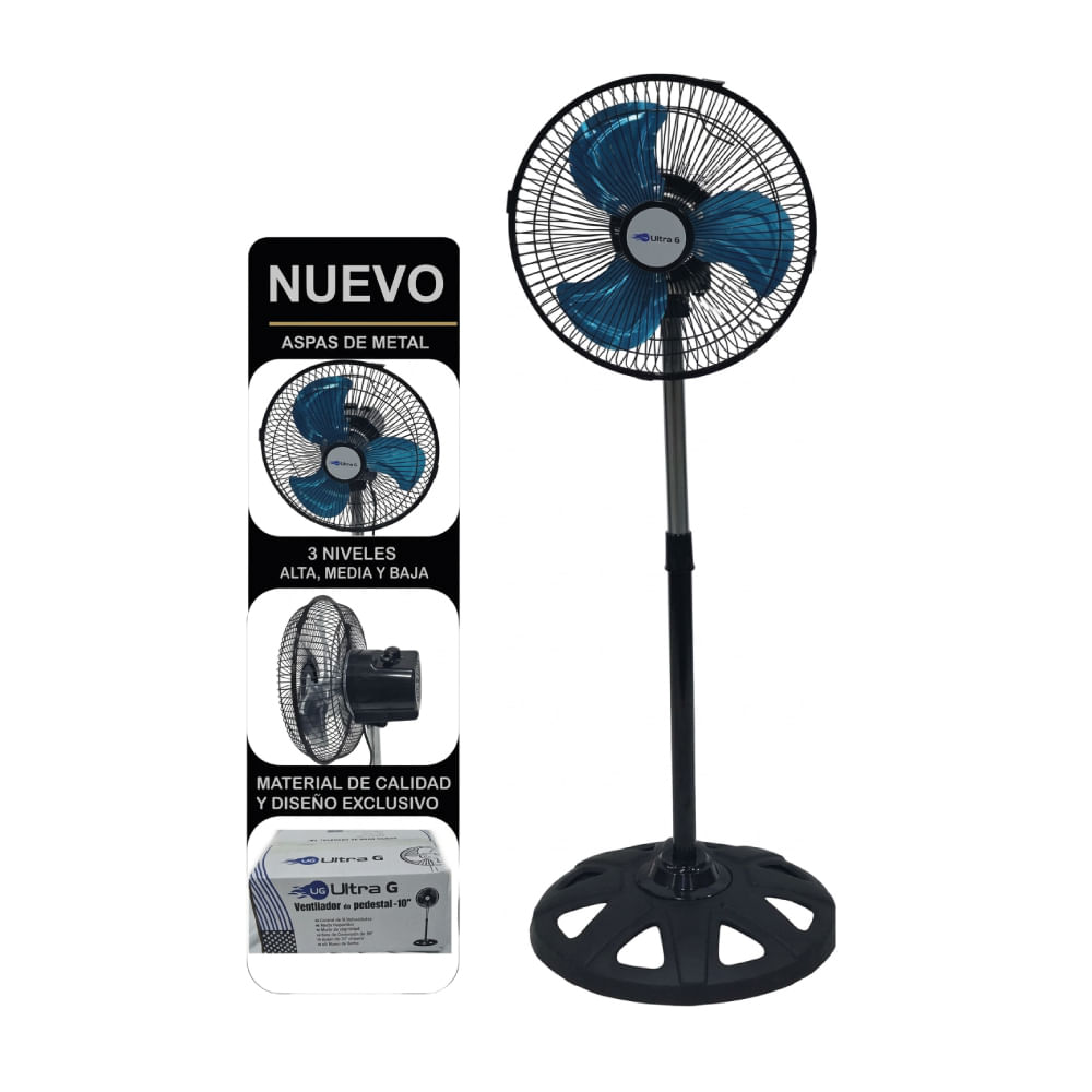 Ventilador Pedestal Ultra G FS25-1 Silencioso 10 40 Wats