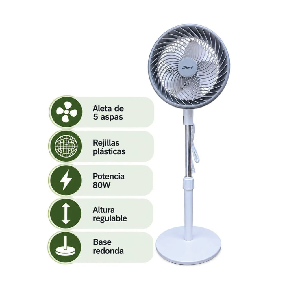 Ventilador Pedestal Dioré MSF-1001 de 80w 10