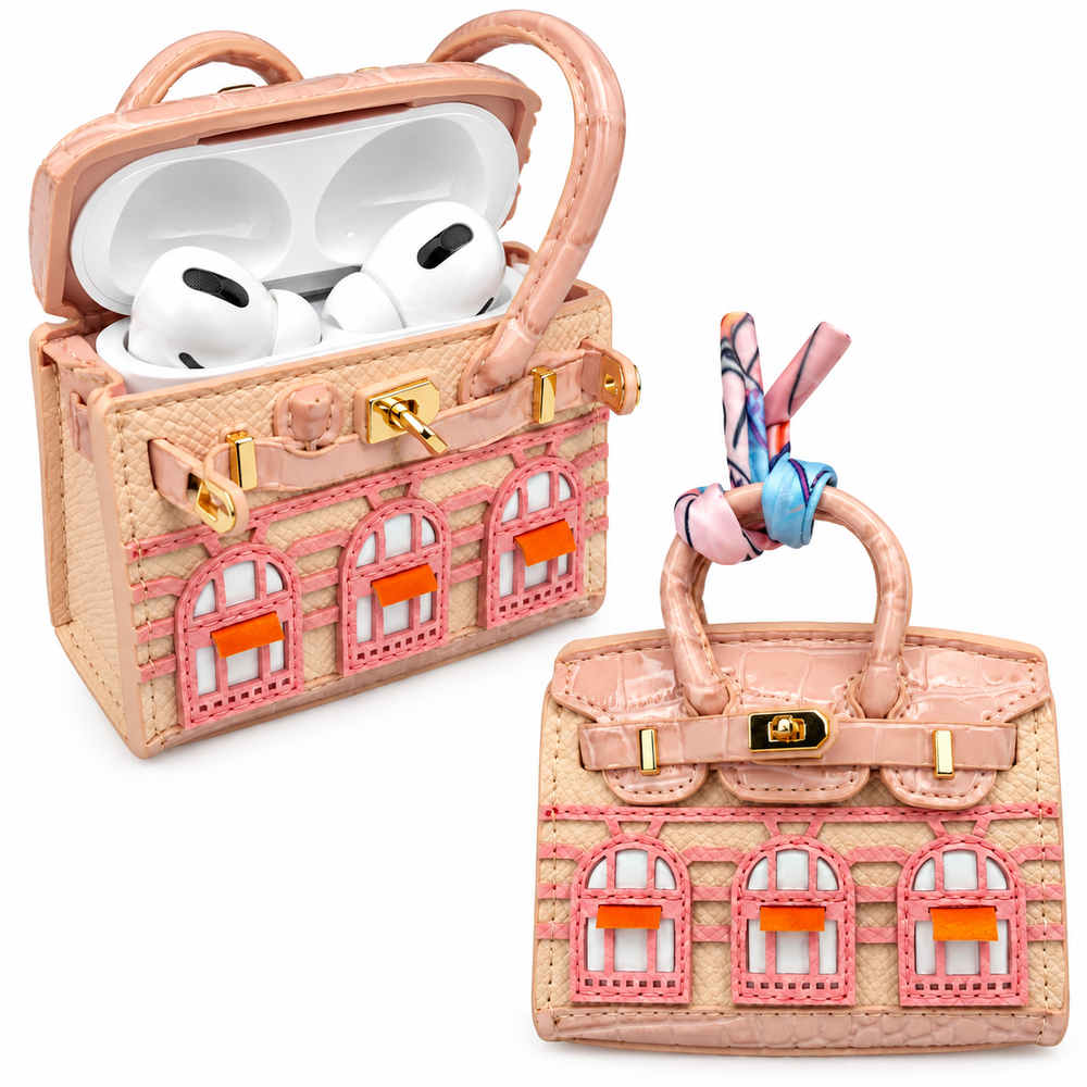 Audífonos Bluetooth Inalámbricos con Estuche Bolso Pink