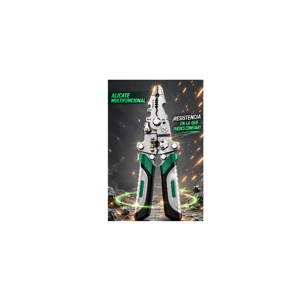 Alicate Multiherramienta 8 en 1 Plegable de Acero Inoxidable