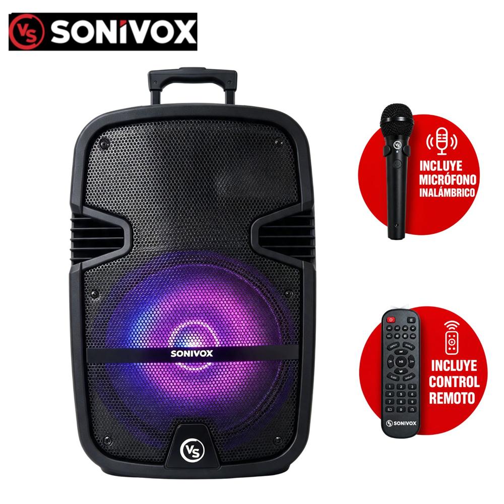 Parlante Sonivox 2285MIR  30W RMS con Micrófono y Control Remoto
