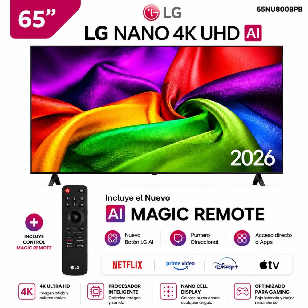 Televisor LED 65 pulgadas 4K Ultra HD WebOS 65NU800BPSB