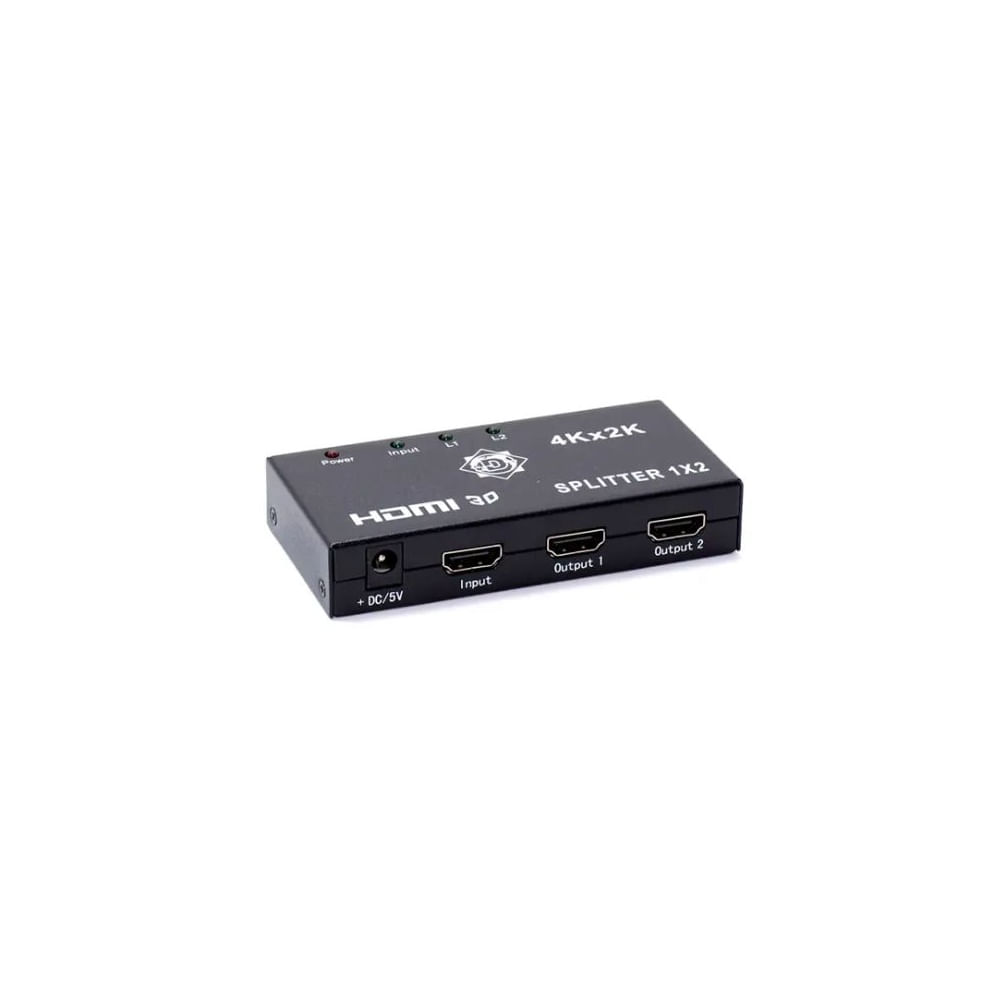 SPLITTER HDMI 1X2 DE 1 ENTRADA A 2 SALIDAS FULL HD DE METAL DELCOM