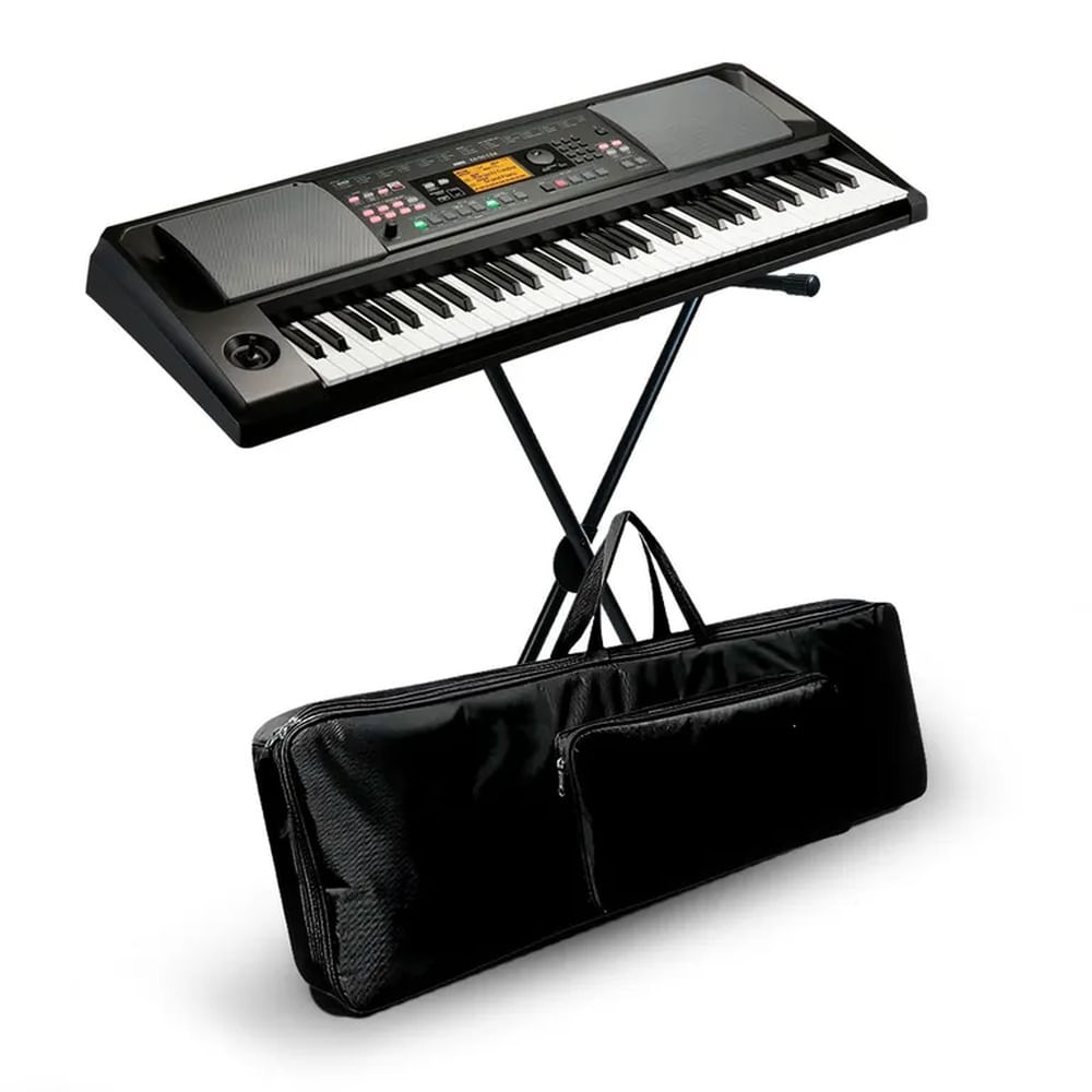 Pack Teclado Korg EK-50 CSA 61 Teclas  + Parante y Estuche
