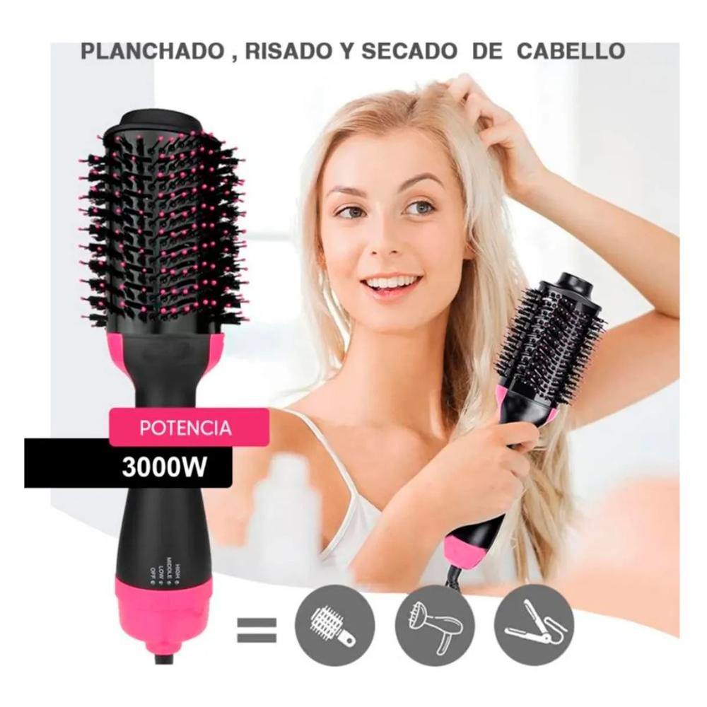 Cepillo Secador de Cabello 3 en 1 1200W Alisa y Ondula con Recubrimiento Cerámico