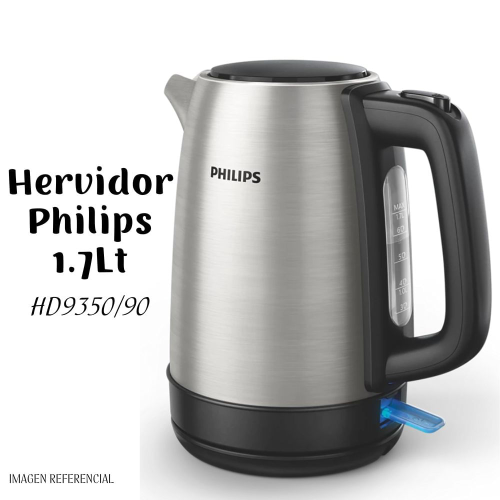 Hervidor de Acero Inox. Philips 1.7Lt - HD9350-90.