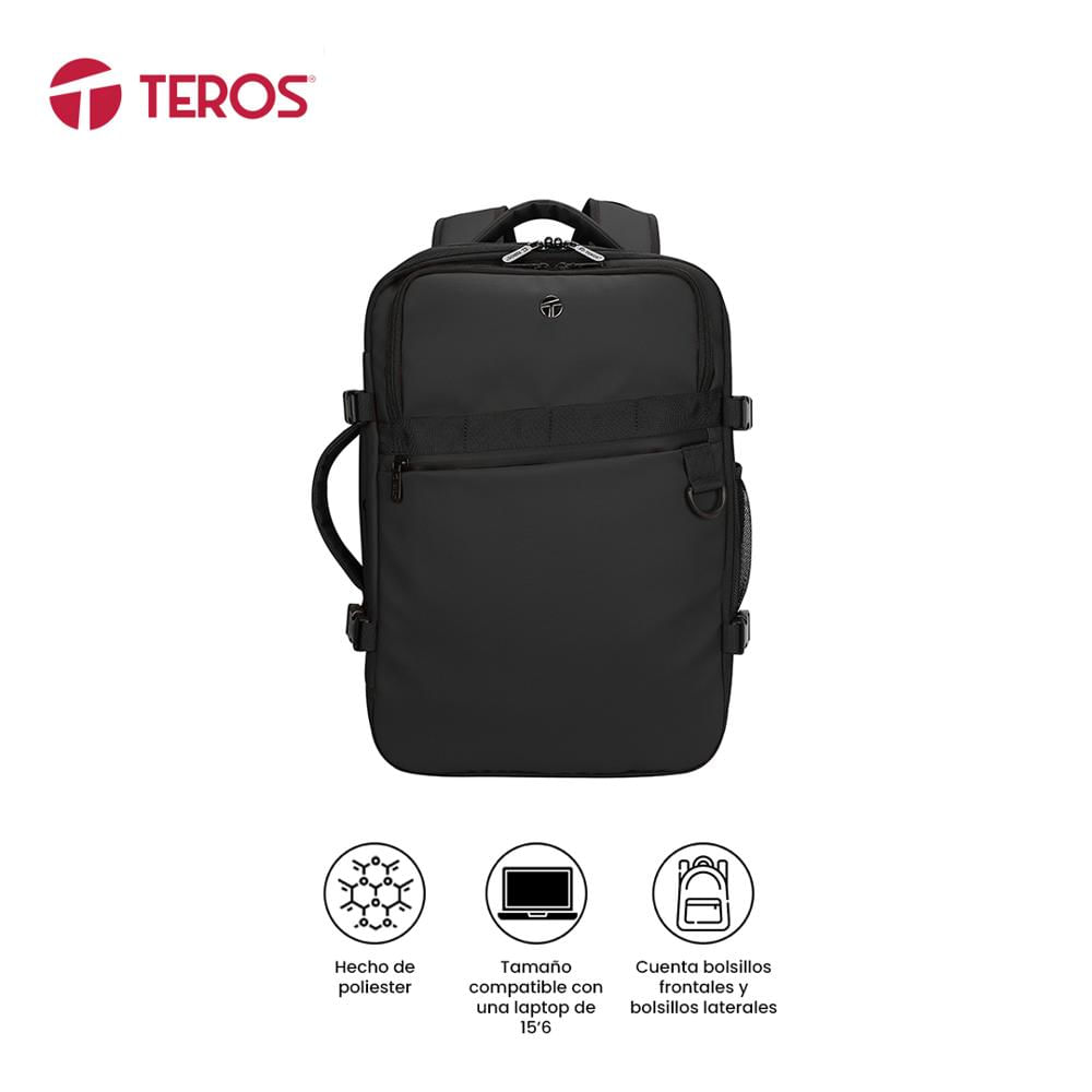 Mochila Teros TE9037BK Travel 15.6 Negro
