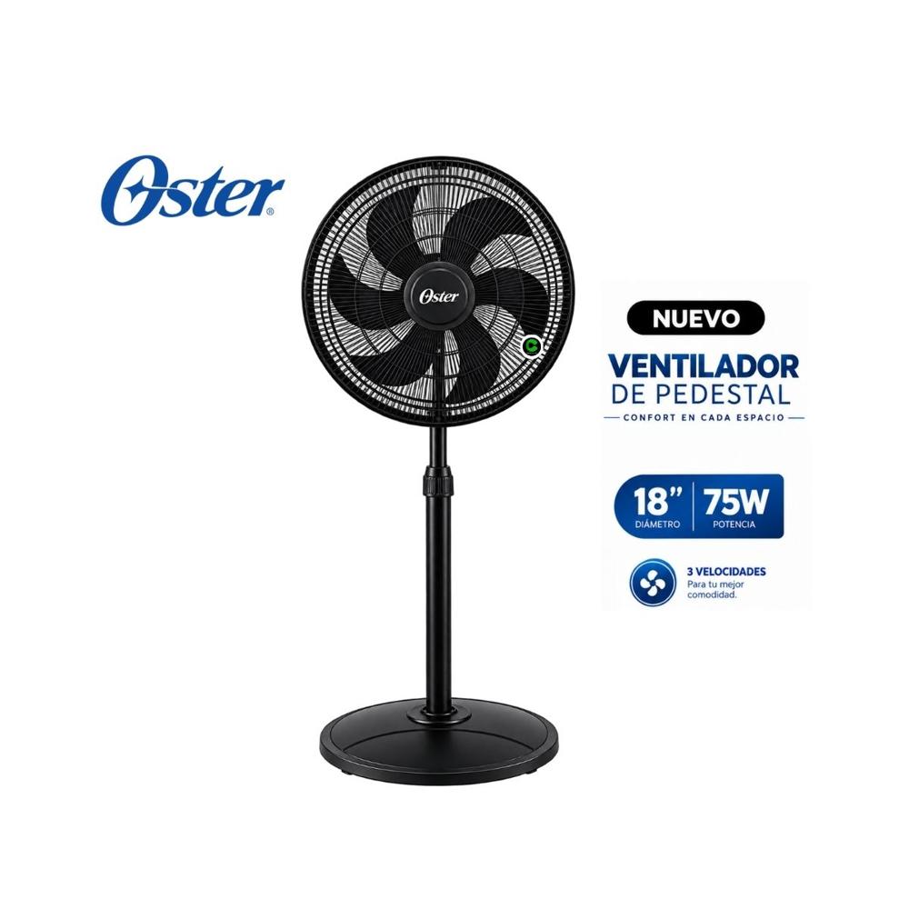 Ventilador Oster de Pedestal 18 Pulgadas 75 W 3 Velocidades EOSVELIST1631
