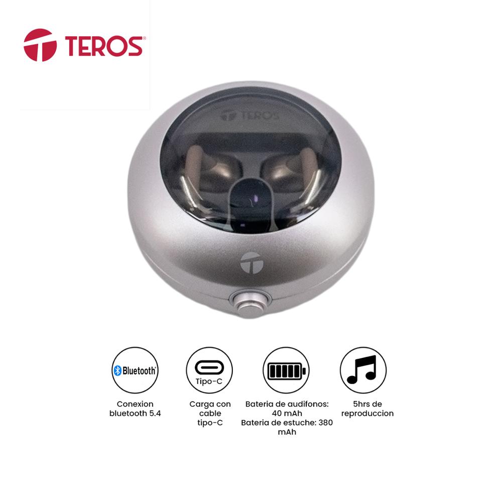 Audífonos Teros TE-80712RS TWS BT 5.4 Rosa Titanio