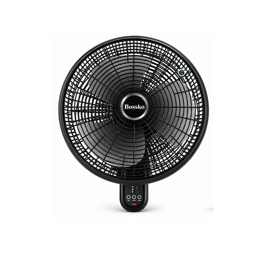 Ventilador de Pared Bossko 16 Pulgadas 90W 3 Velocidades BK-8010PD Negro