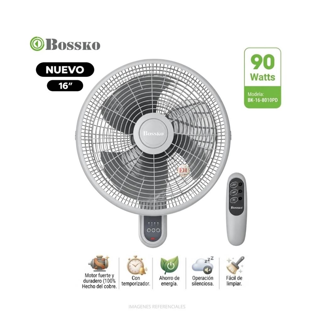 Ventilador de Pared Bossko 16 Pulgadas 90W Silencioso BK-8010PD