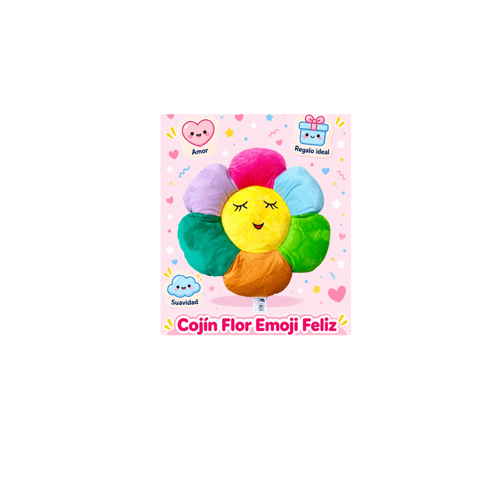 Cojín Decorativo con Forma de Flor Feliz Stock