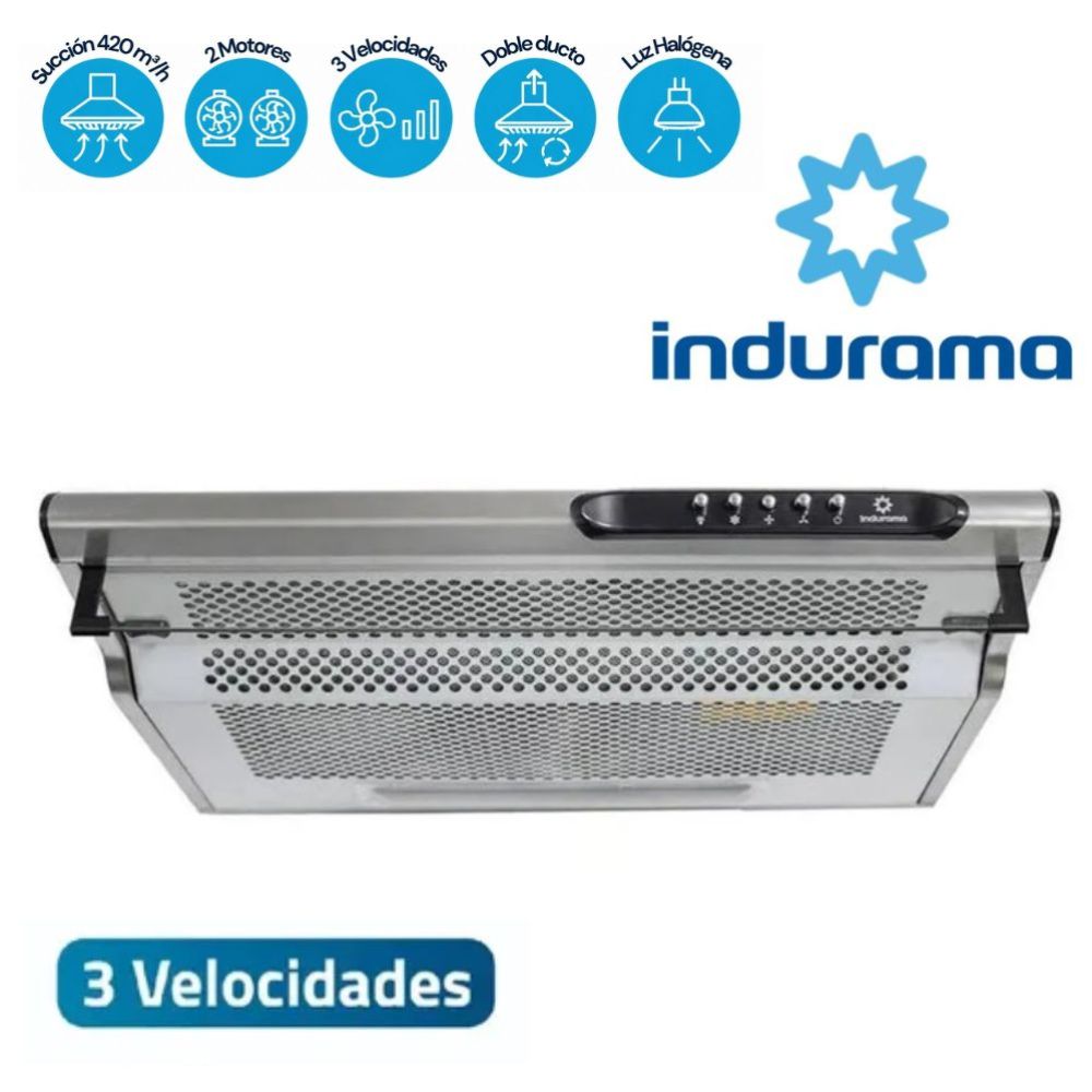 CAMPANA EXTRACTORA INDURAMA 90CM MOD CEI-902CRP
