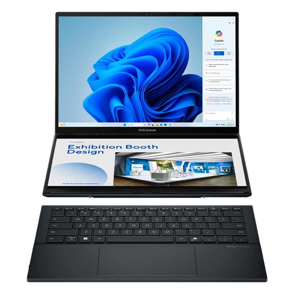 Laptop ASUS Zenbook Duo 14 pulgadas OLED Core Ultra 9 285H 16GB RAM 512GB SSD Windows 11 Home Gris