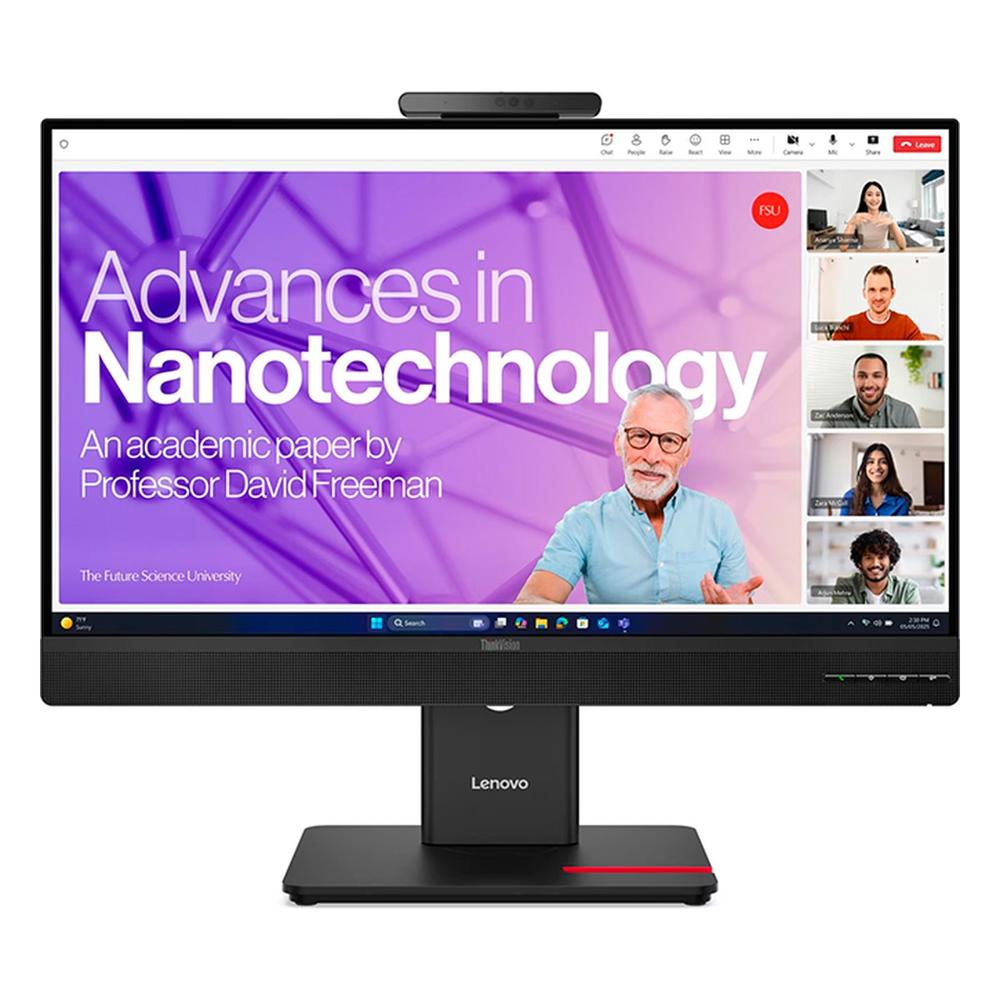 Monitor Lenovo ThinkVision IPS 23.8 pulgadas Full HD T24-4v con Webcam 5MP