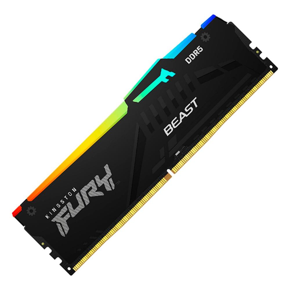 Memoria RAM Kingston Beast RGB 32GB DDR5 6000MHz DIMM Negro KF560C36BBE2A-32