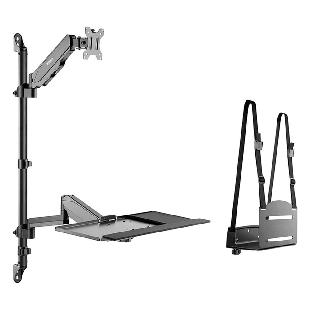 Soporte de Pared para Monitor SpeaKa Professional SP-MM-710 con Bandeja para Teclado Negro