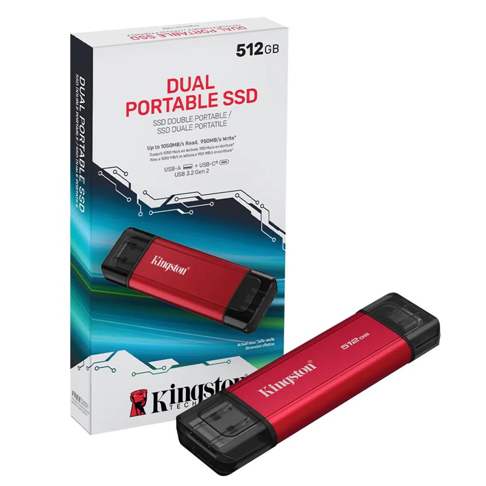 Unidad SSD Dual Portatil Kingston 512gb SPSD512GB