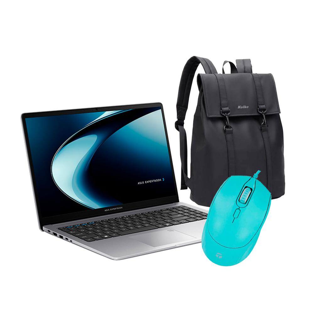 KIT LAPTOP ASUS EXPERTBOOK P3 RYZEN 7 8840HS 16GB 512GB SSD 16 MOCHILA KOLKE MOUSE TEROS