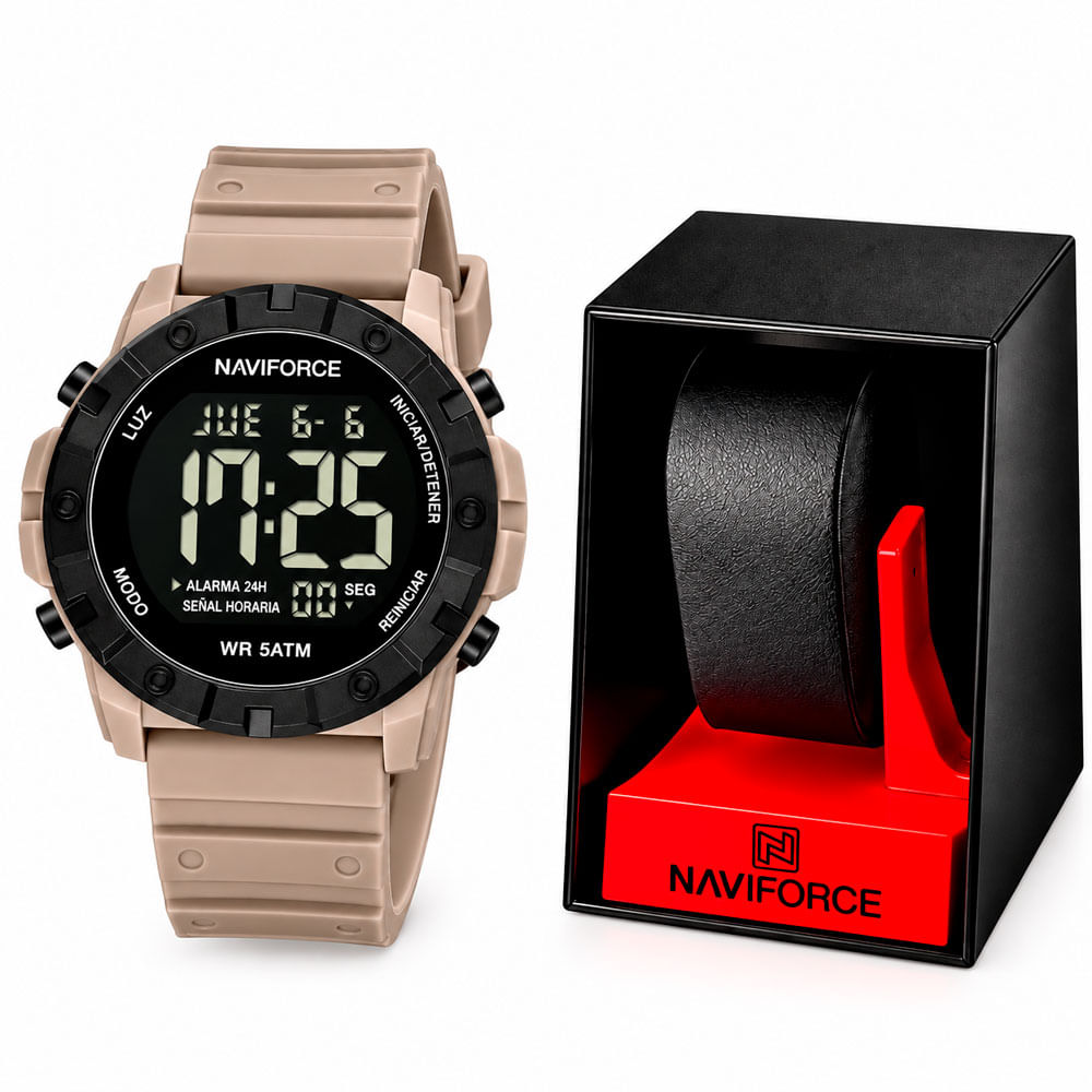 Reloj Naviforce Digital Deportivo Para Hombre Con Alarma