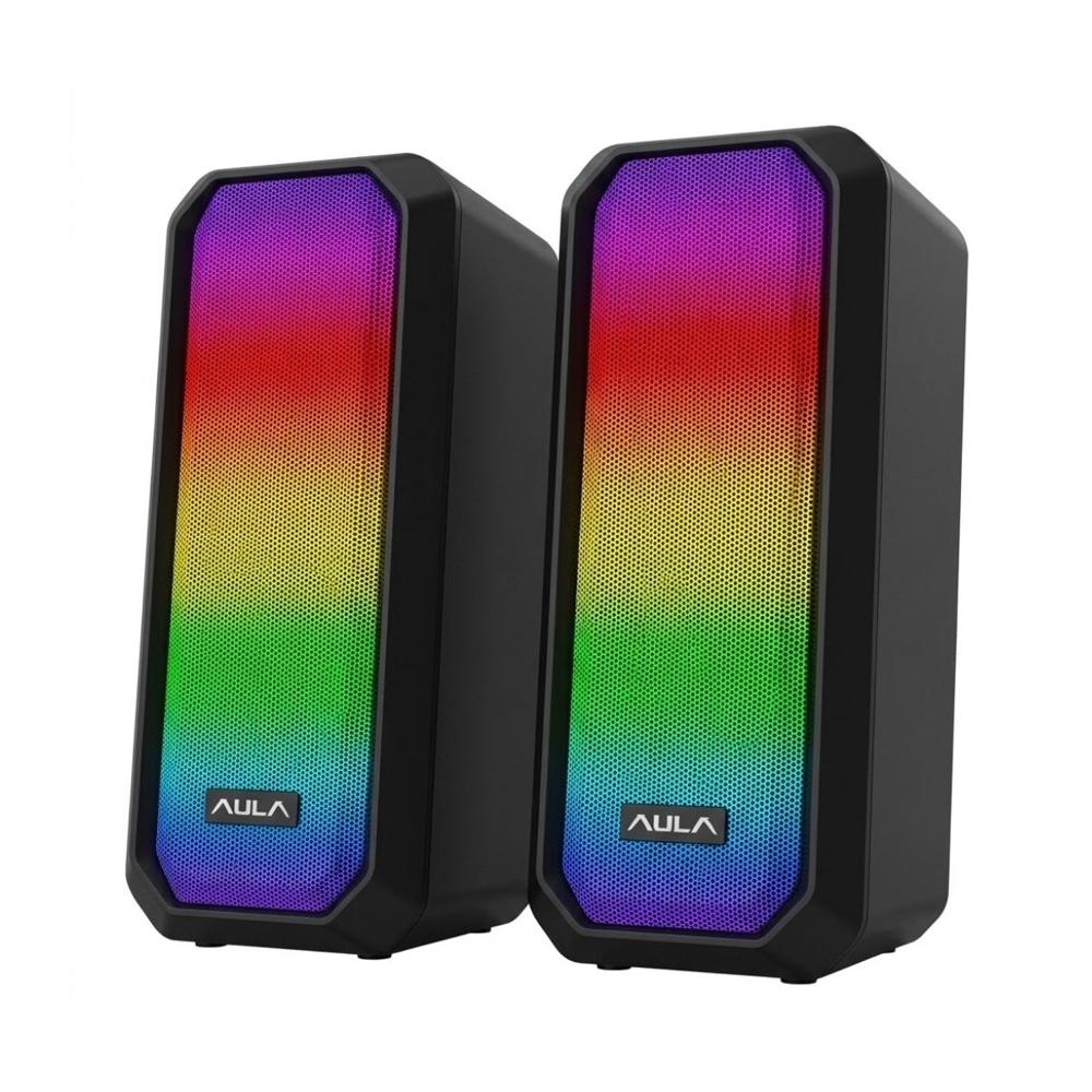 Parlante 2.0 Aula N600 RGB USB 3.5mm - Negro