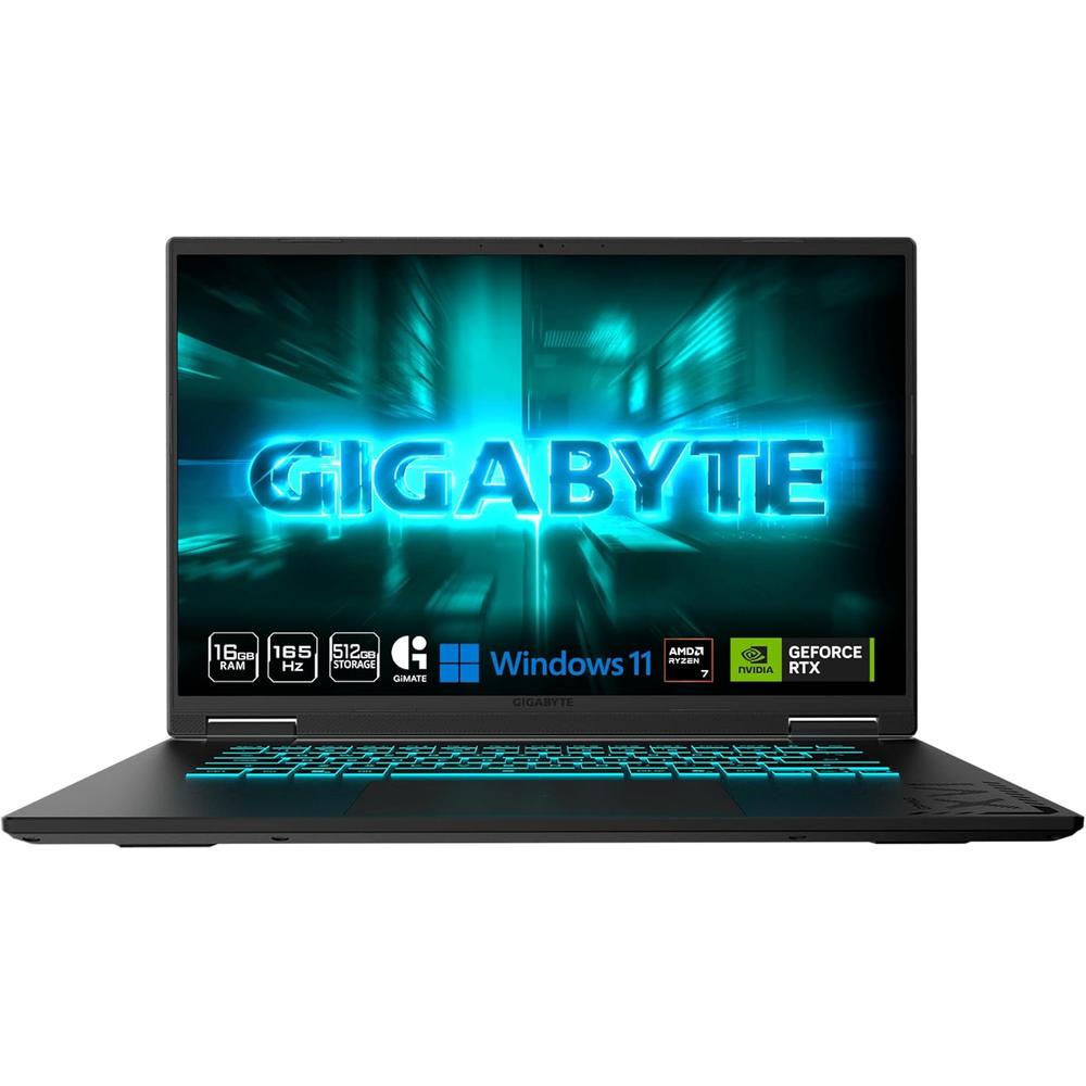 LAPTOP GIGABYTE GAMING A16 16? RYZEN 7 RTX 5060 16GB 512GB | ACERO NEGRO