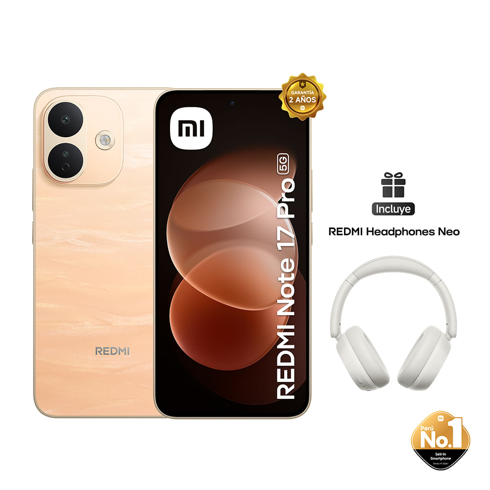 Celular Note 17 Pro 5G 6+256GB Orange + Headphones Neo
