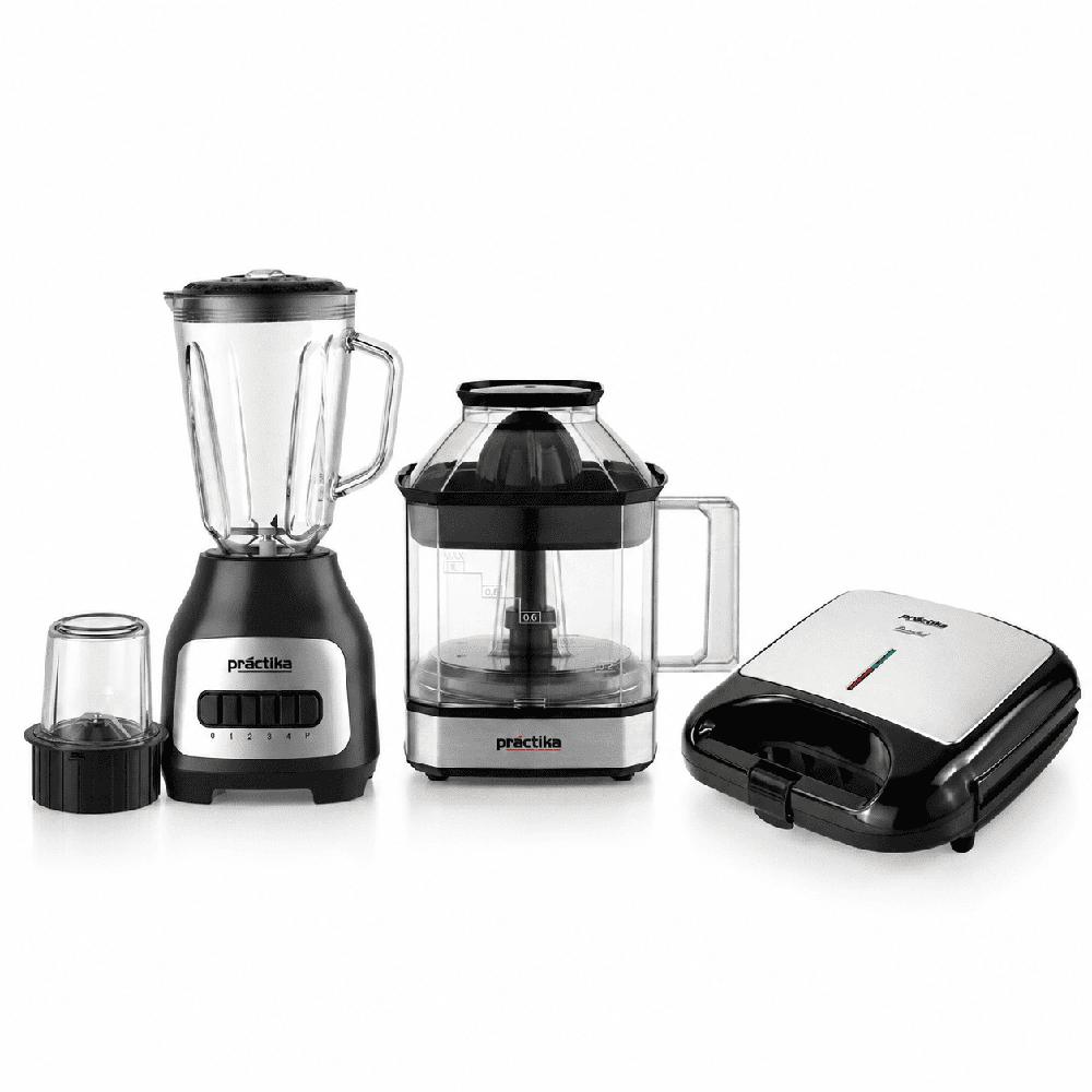 Combo Practika Licuadora BL-600 - Exprimidor Citrus Force - Sandwichera Sandwich Max
