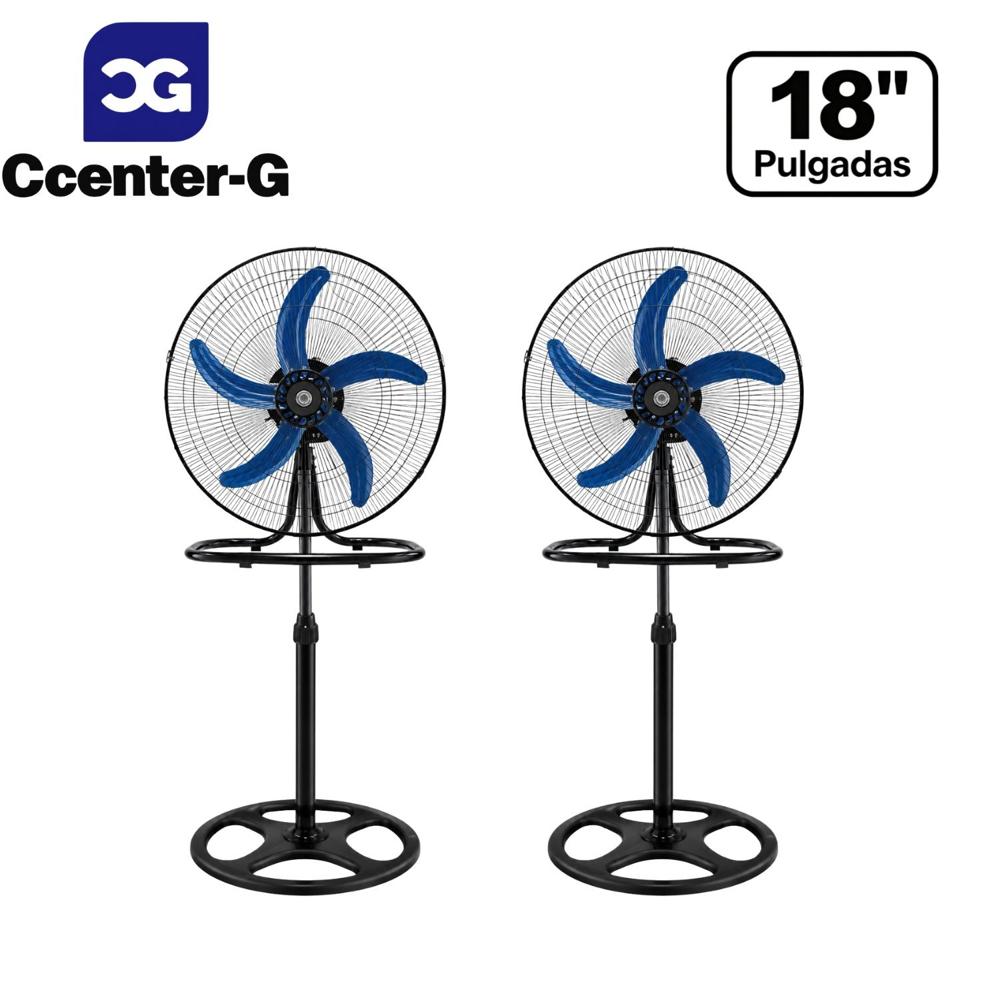 PACK 02 VENTILADORES CENTER G 3 EN 1 PEDESTAL PISO PARED 05 ASPAS 90 WATTS