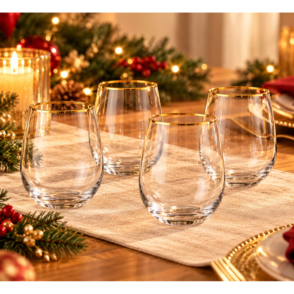 Set X4 Vasos Golden